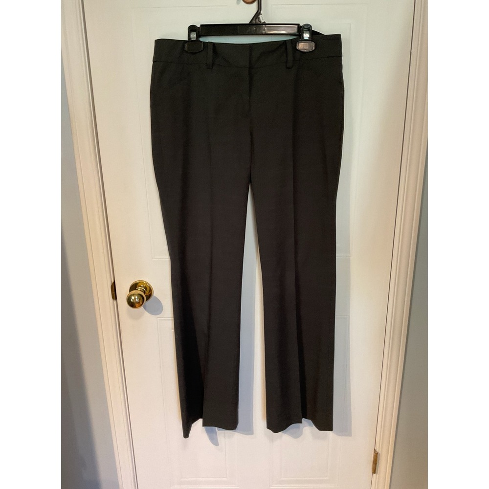 Mexx Flare Dress Pants Womens 14 Grey Excellent Pinstripe Trousers